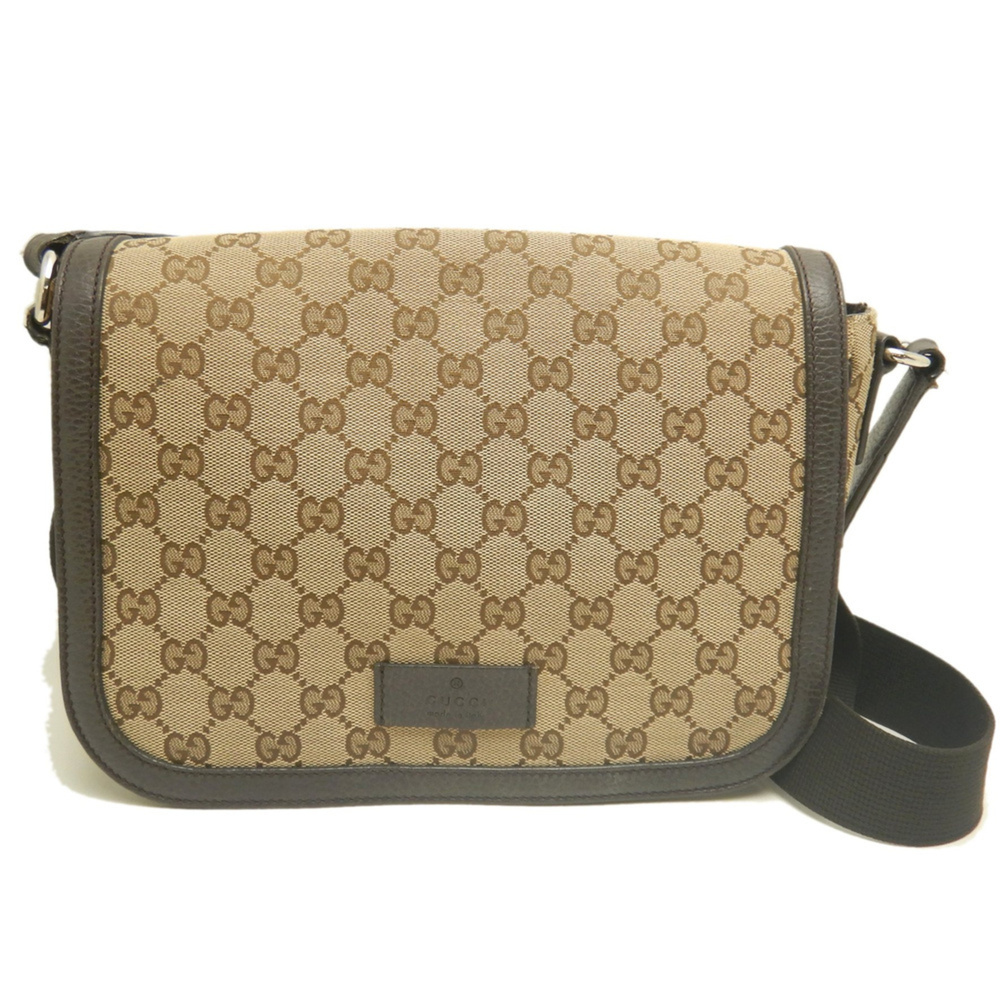 GUCCI Authentic Cream Leather Shoulder Bag